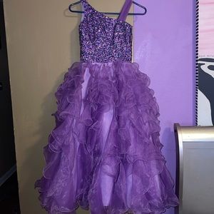 Girls Purple Pageant Dress Size 7/8